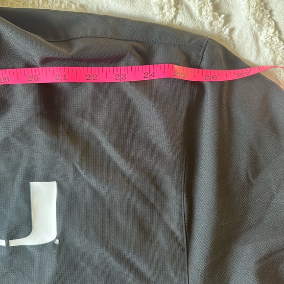 Adidas Men Black Miami Hurricanes NCAA Strategy Short Sleeve Half-Zip Jacket XL - Picture 7 of 10